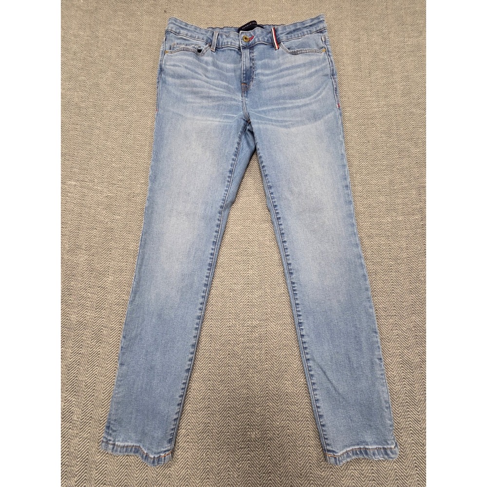 Tommy Hilfiger Raleigh High Rise Skinny Jeans Light Wash Blue Womens Size 8